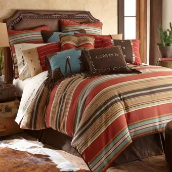 Sierra Chenille Rustic Faux Suede Western Country Full 6-Piece Bed Set 