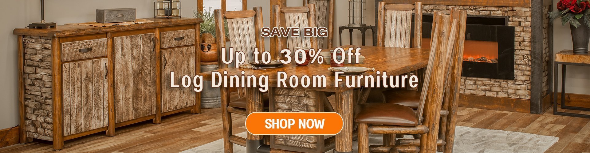 Rustic Log Furniture For Cabin Lodge, Log Cabin Dining Room Chairs