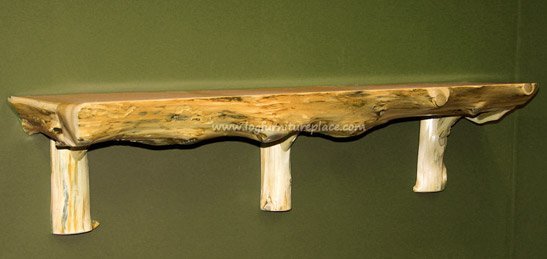 Carved Fireplace Mantel  /Cedar/Shelf/ Rustic /Wood/ Cabin/ Lodge /Log Furniture 