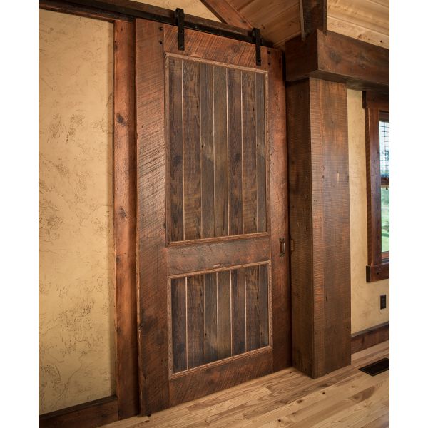 Rustic Reclaimed Barn Timber Sliding Door, Barnwood Sliding Door