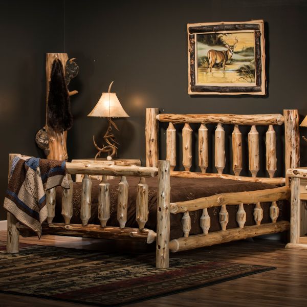 Rustic Cedar Log Bed, Log Bed Frame