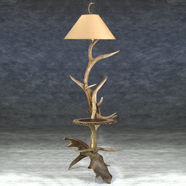 Rustic Elk Moose Antler Floor Lamp   Lamp4 1 