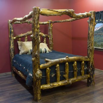 Aspen Log Beds for Unique Bedroom Creations