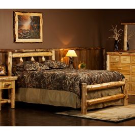Michigan Rustic Natural Cedar Log Bed QUEEN SIZE Kit Ready to Finish SHIPS FREE! 