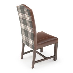 Bristol Tartan Dining Chair - Charcoal