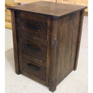 Rustic Mill 3 Drawer Nightstand