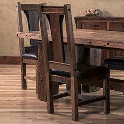 rustic chairs dining