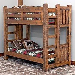 Log Bunk Beds For Kids Cabin, Log Style Bunk Beds