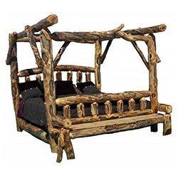 Real Rustic Beds Log Barnwood, Log Bed Frame King